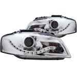 Audi A3 2006-2009 Clear Projector Headlights LED DRL