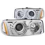 2002 GMC Sierra 2500 Clear Projector Headlights with Halo