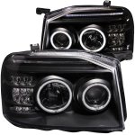 2004 Nissan Frontier Projector Headlights Black CCFL Halo LED