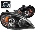 Mercedes Benz M Class 2002-2005 Projector Headlights Black CCFL Halo