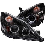 2003 Honda Accord Projector Headlights Black Halo LED