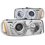 1999 GMC Sierra Clear Projector Headlights with Halo