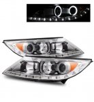 Kia Sportage 2011-2012 Projector Headlights Chrome CCFL Halo LED DRL