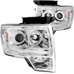 2013 Ford F150 Clear Projector Headlights with CCFL Halo and LED