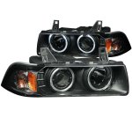 1992 BMW 3 Series Coupe Projector Headlights Black Halo