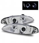 1996 Eagle Talon Projector Headlights Chrome Halo LED