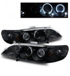 2002 Honda Accord Projector Headlights Black CCFL Halo