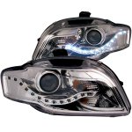 2007 Audi A4 Clear Projector Headlights LED DRL
