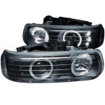 2000 Chevy Tahoe Black Projector Headlights Halo LED