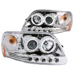 1998 Ford Expedition Clear Projector Headlights with Halo and LED