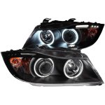 BMW 3 Series Sedan 2006-2008 Projector Headlights Black CCFL Halo LED