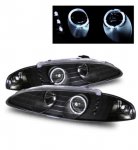 1996 Eagle Talon Projector Headlights Black Halo LED