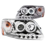 2000 Ford Expedition Clear Projector Headlights with CCFL Halo and LED