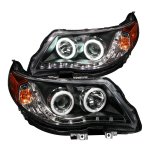 2011 Subaru Forester Projector Headlights Black CCFL Halo LED DRL