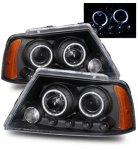 2003 Lincoln Navigator Projector Headlights Black Halo LED