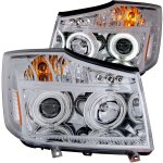 2008 Nissan Titan Projector Headlights Chrome CCFL Halo LED