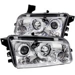 2009 Dodge Charger Projector Headlights Chrome Halo LED