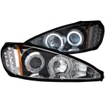 2002 Pontiac Grand AM Projector Headlights Black CCFL Halo LED