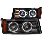 2010 GMC Canyon Black Projector Headlights with CCFL Halo