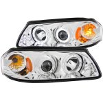 2004 Chevy Impala Chrome Projector Headlights Halo LED