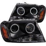 2001 Jeep Grand Cherokee Projector Headlights Black LED DRL CCFL Halo