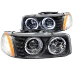 2007 GMC Sierra 3500 Black Projector Headlights with Halo