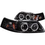 2000 Ford Mustang Projector Headlights Black Halo LED