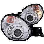 Subaru Impreza 2002-2003 Projector Headlights Chrome Halo LED