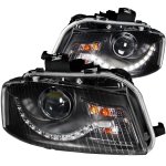 2008 Audi A3 Black Projector Headlights LED DRL