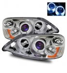 2003 Honda Civic Projector Headlights Chrome Halo