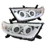 2012 Toyota Highlander Projector Headlights Chrome CCFL Halo LED Bar