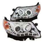 Subaru Forester 2009-2012 Projector Headlights Chrome CCFL Halo LED DRL