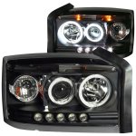 2006 Dodge Dakota Projector Headlights Black Halo LED