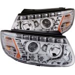 2009 Hyundai Santa Fe Projector Headlights Chrome LED Strip