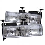 GMC Yukon 1992-1999 Clear Glass Euro Headlights