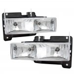 1989 GMC Sierra 2500 Clear Euro Headlights