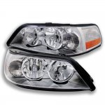 Lincoln Town Car 2003-2004 Clear Euro Headlights