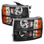 2013 Chevy Silverado 2500HD Black Crystal Headlights