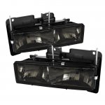 1988 GMC Sierra Smoked Crystal Euro Headlights