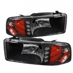 2001 Dodge Ram 2500 Black Euro Headlights with LED