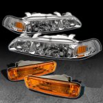 1991 Acura Integra Clear Euro Headlights and Bumper Lights Set