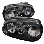 VW Golf 1999-2005 Black Euro Headlights