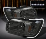 2004 Toyota Tacoma Smoked Euro Headlights with Chrome Trim Corner Lights