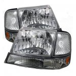 2000 Ford Ranger Clear Euro Headlights and Bumper Lights
