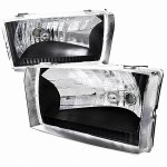 2000 Ford F350 Super Duty Black Euro Headlights