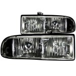 1998 Chevy S10 Pickup Euro Headlights Black