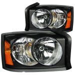 2006 Dodge Dakota Black Euro Headlights