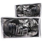 2003 Ford F250 Super Duty Crystal Headlights Black