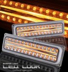 1998 GMC Sierra Clear LED Style Front Bumper Lights