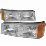 2004 Chevy Avalanche Clear Crystal Bumper Lights